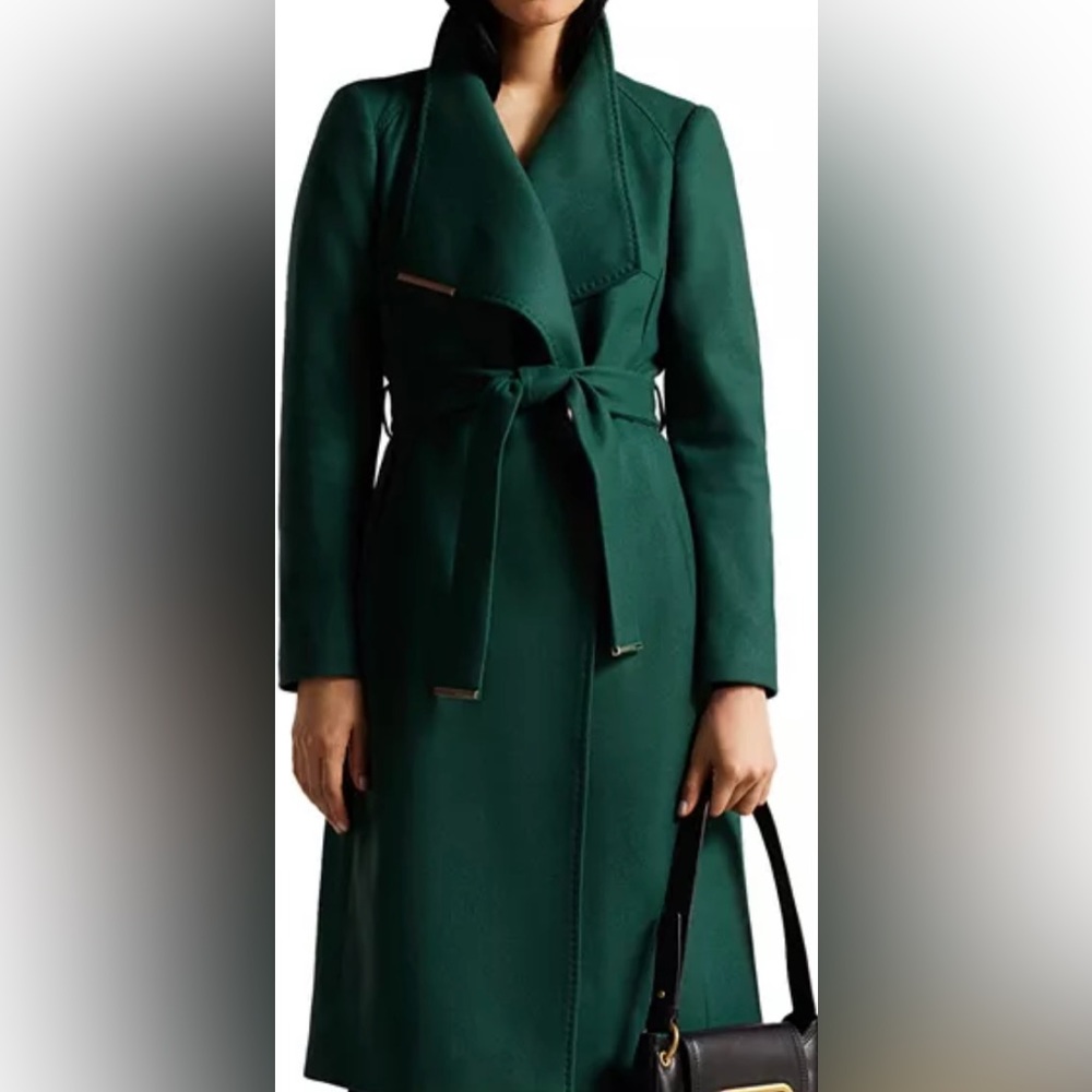 Ted Baker dark green wool coat